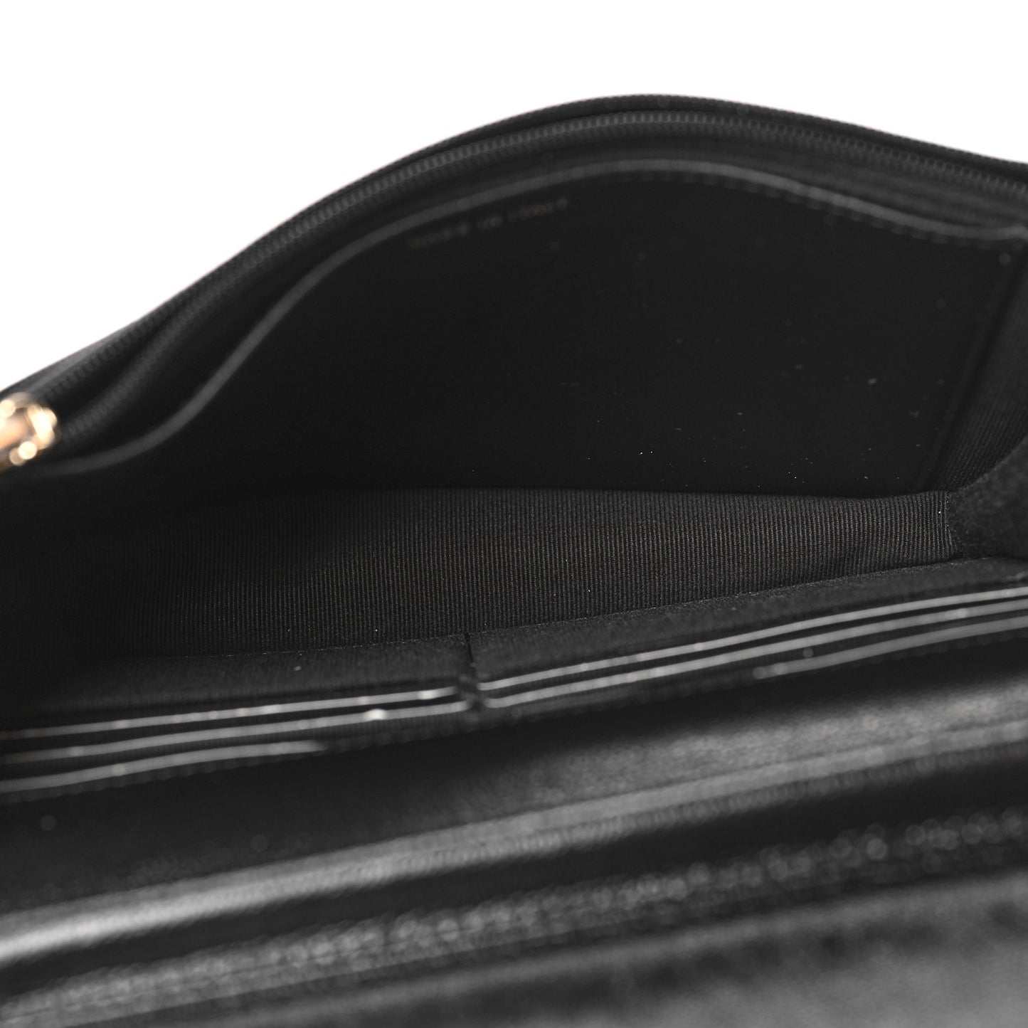 Caviar Quilted Studded CC Wallet on Chain WOC Black