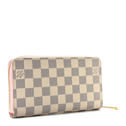 Louis Vuitton Damier Azur Zippy Wallet Rose Ballerine 3 of 8