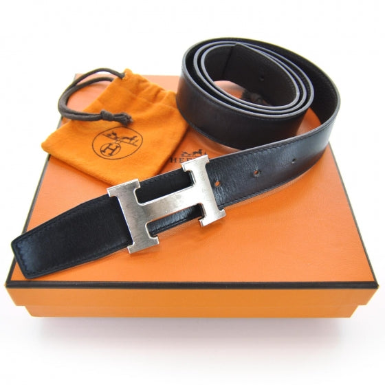 Leather Reversible H Belt 90