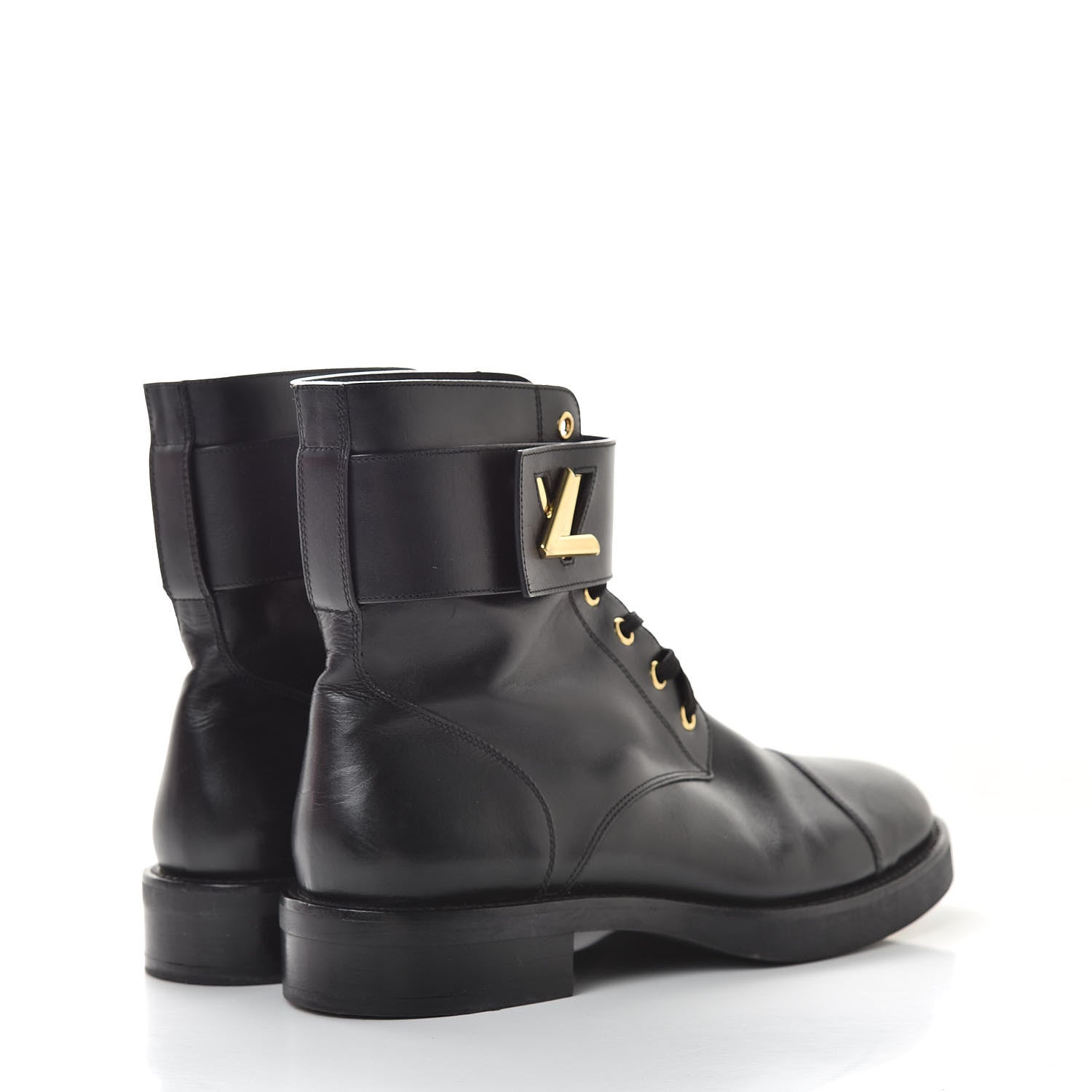 Louis Vuitton Calfskin Wonderland Ranger Boots 39 Black 4 of 14