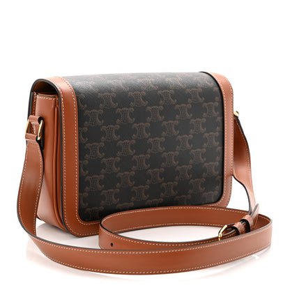 Celine Triomphe Canvas Calfskin Medium Triomphe Bag Tan 3 of 10