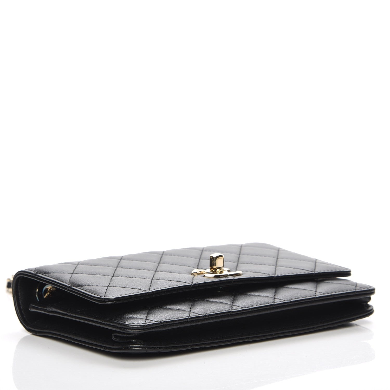 Chanel Lambskin Quilted Trendy CC Wallet On Chain WOC Black 4 of 9