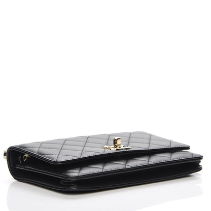 Chanel Lambskin Quilted Trendy CC Wallet On Chain WOC Black 4 of 9