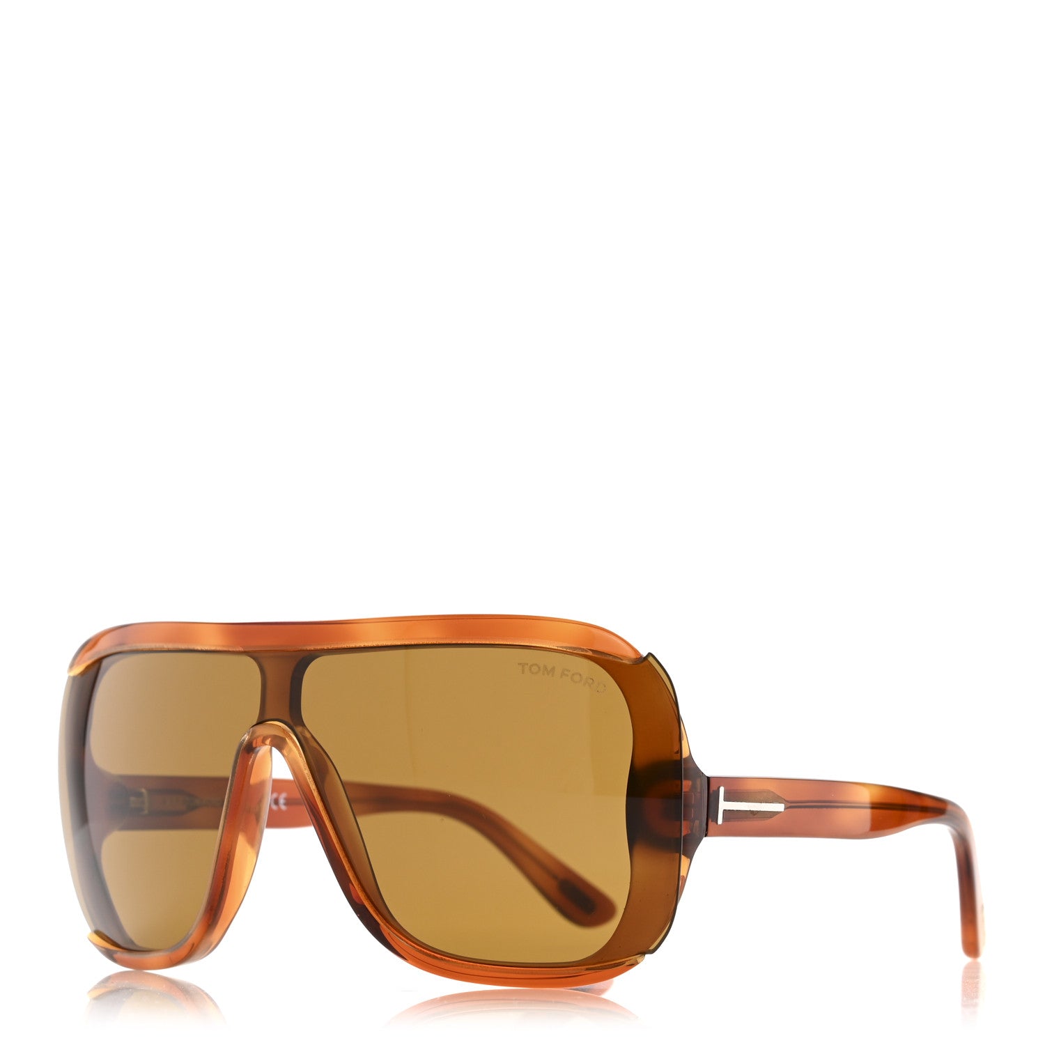 Tom Ford Porfirio Square Shield Sunglasses TF559 Tortoise 1 of 8