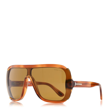 Tom Ford Porfirio Square Shield Sunglasses TF559 Tortoise 1 of 8