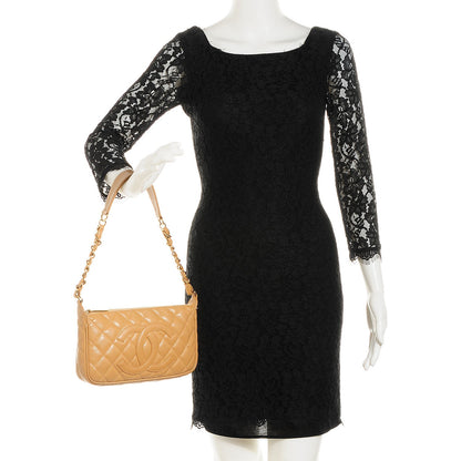 Chanel Caviar Quilted Shoulder Bag Beige 2 of 8