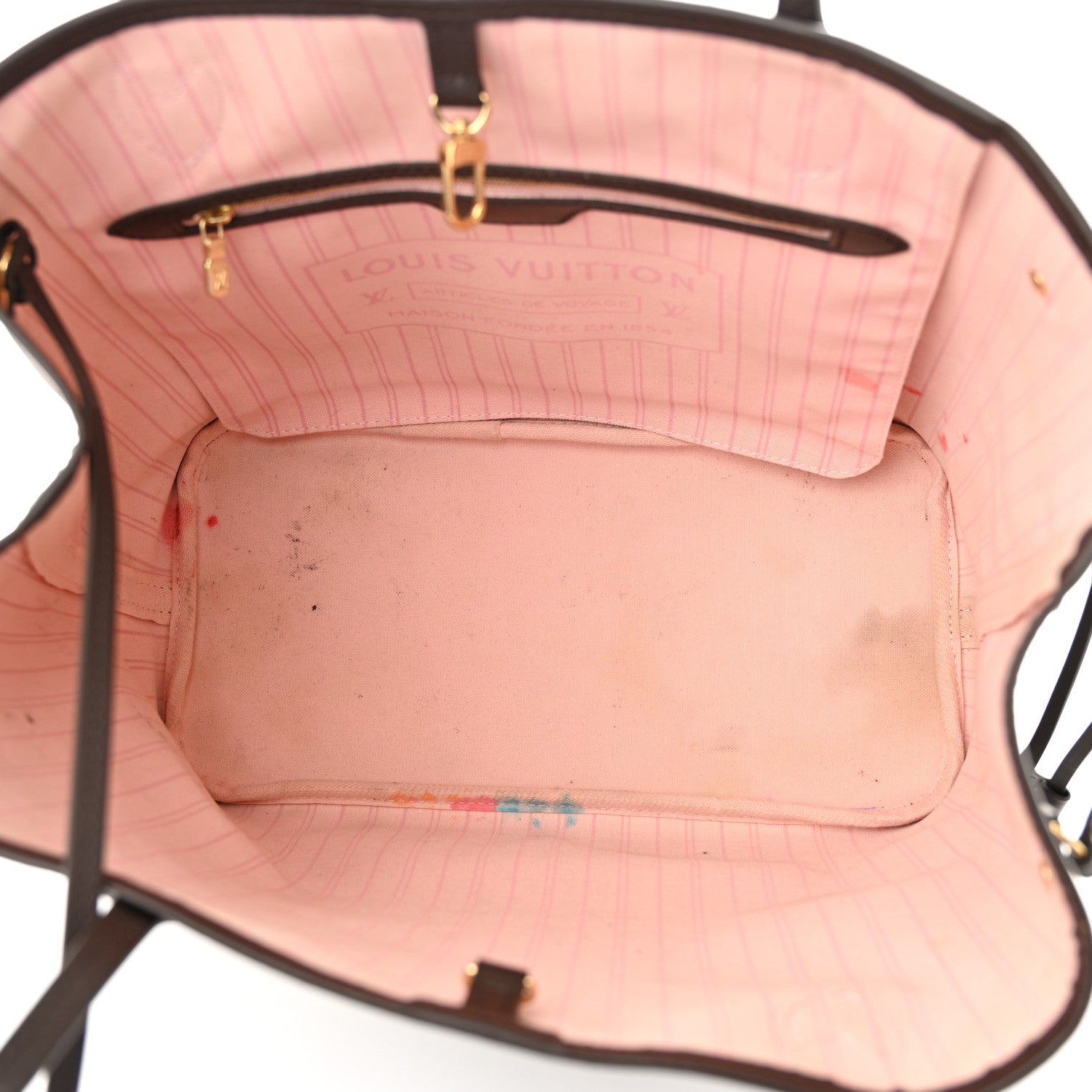 Louis Vuitton Damier Ebene Neo Neverfull MM Rose Ballerine 6 of 14