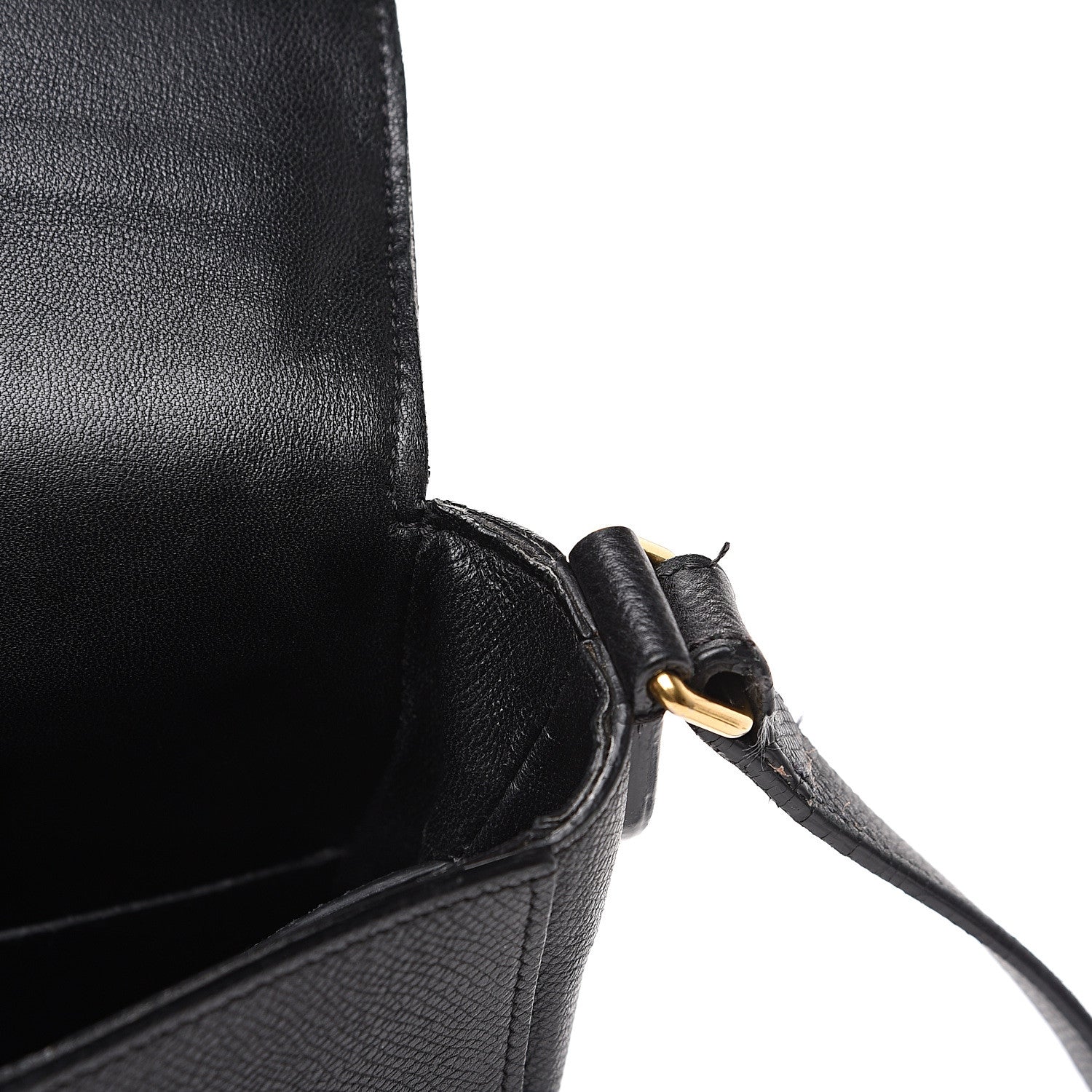Celine Grained Calfskin Medium Trotteur Black 8 of 17