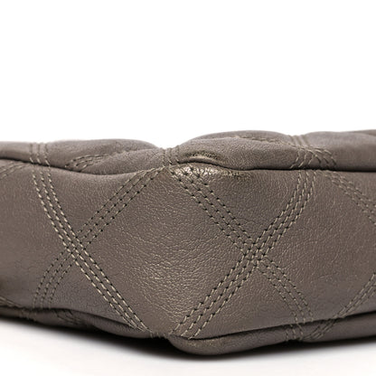 Saint Laurent Grained Lambskin Quilted Mini Becky Double Zip Bag Taupe 10 of 14