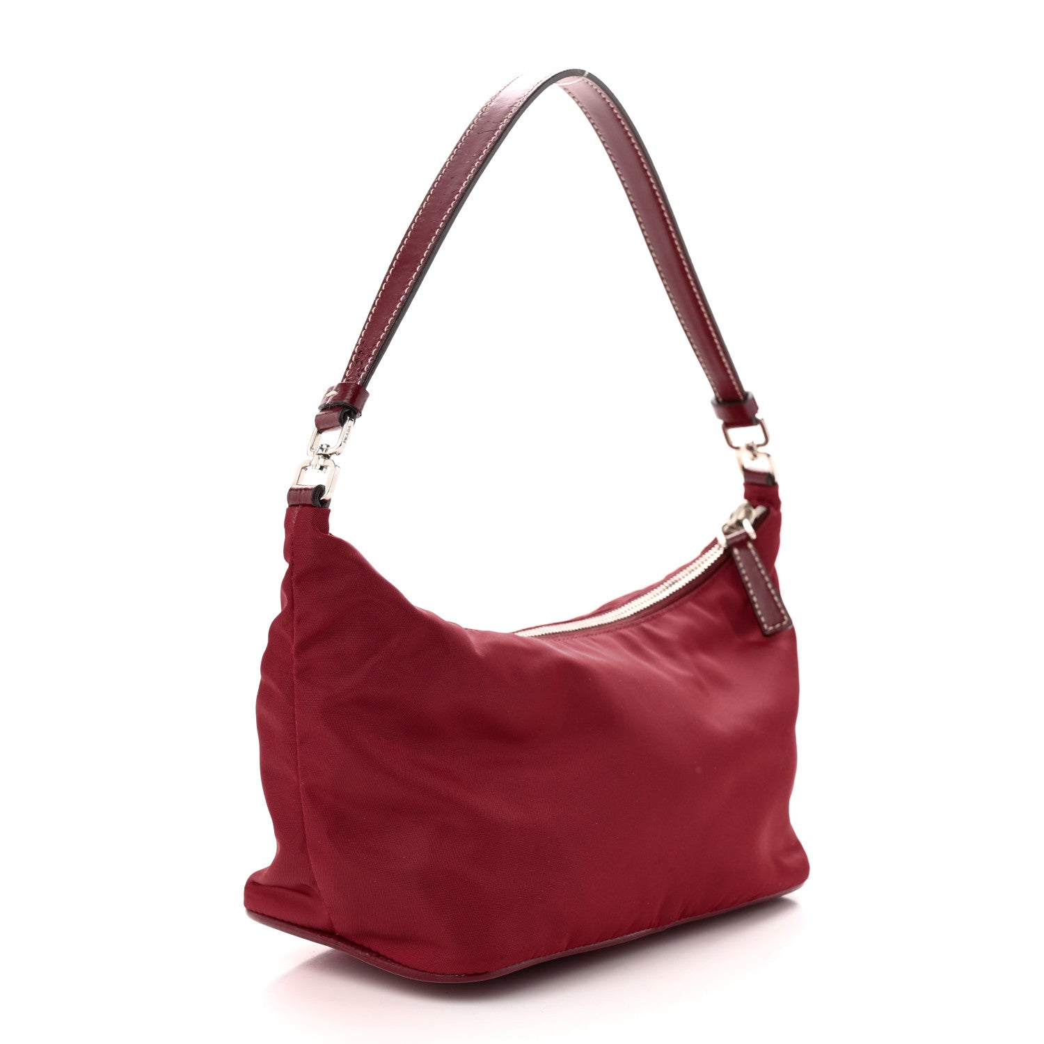 Prada Tessuto Nylon Small Shoulder Bag Red 3 of 13