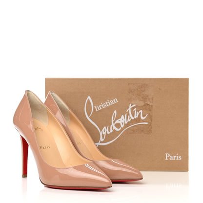 Christian Louboutin Patent Pigalle Follies 100 Pumps 37 Nude 8 of 8
