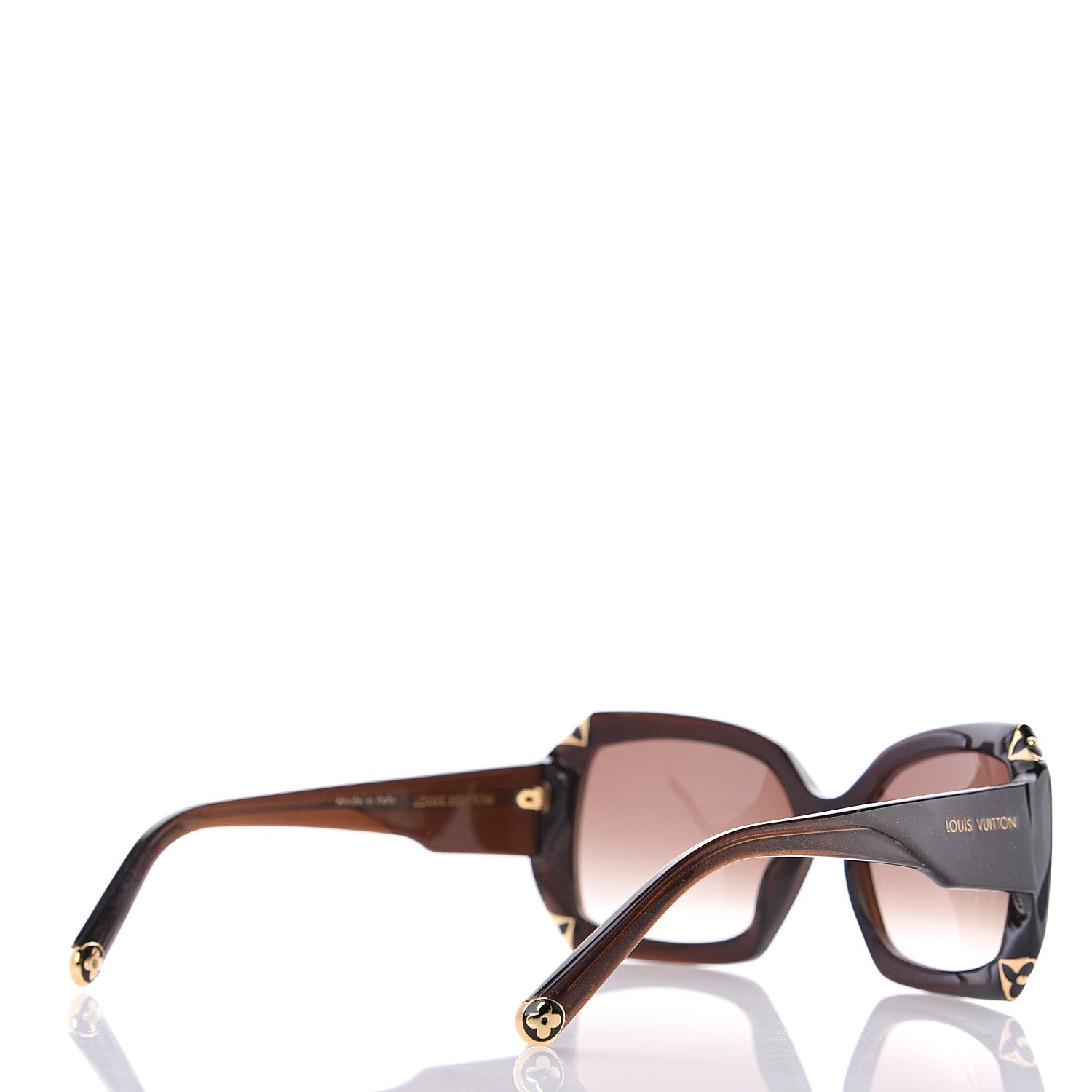 Louis Vuitton Hortensia Cat Eye Sunglasses Z0366W Brown Glitter 4 of 8