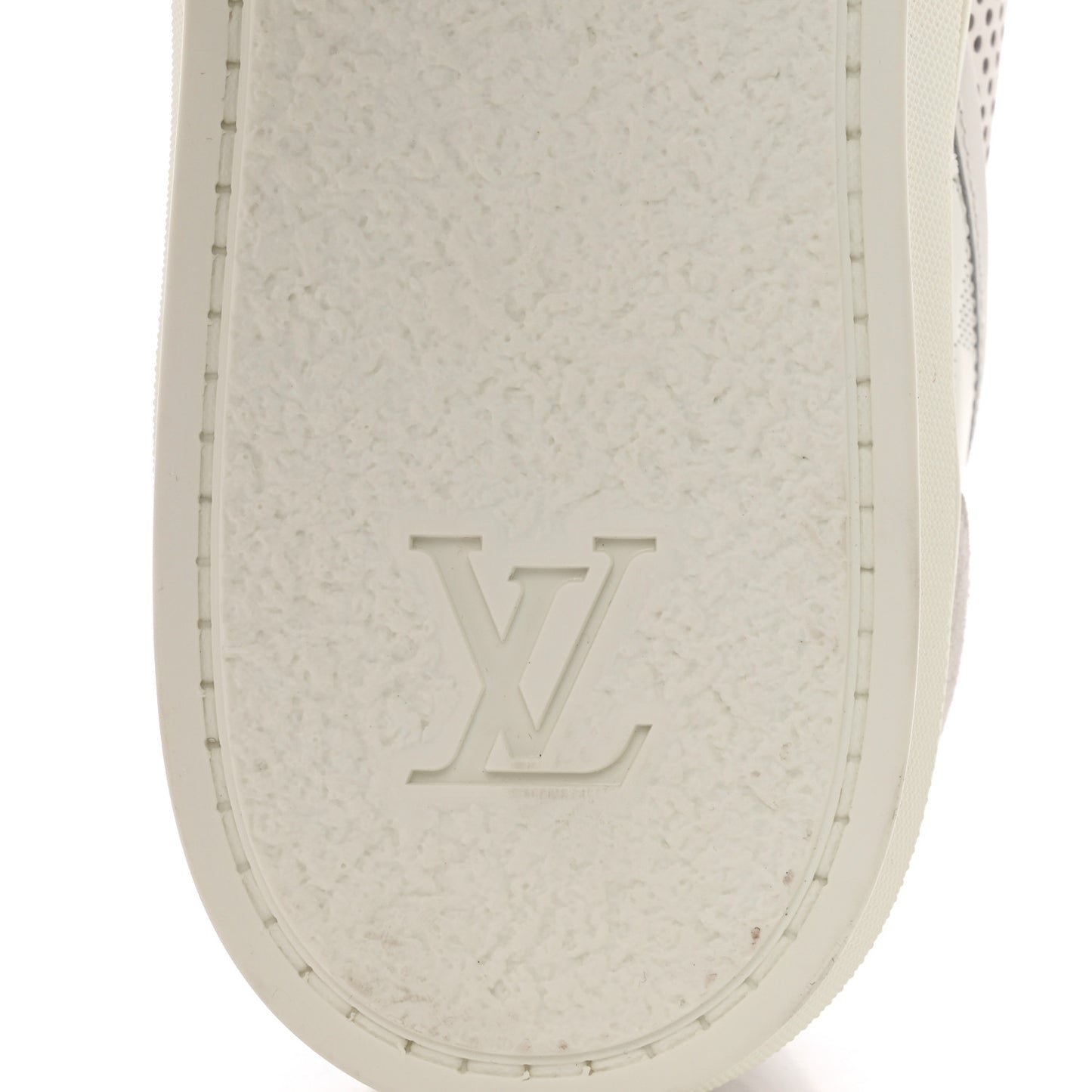 Damier Azur Perforated Mens High Top Player Sneaker 8 White