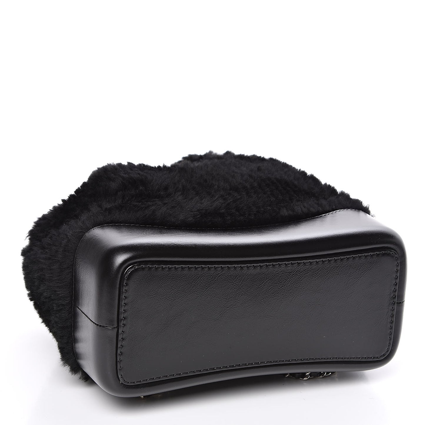 Shearling Small Gabrielle Backpack Black