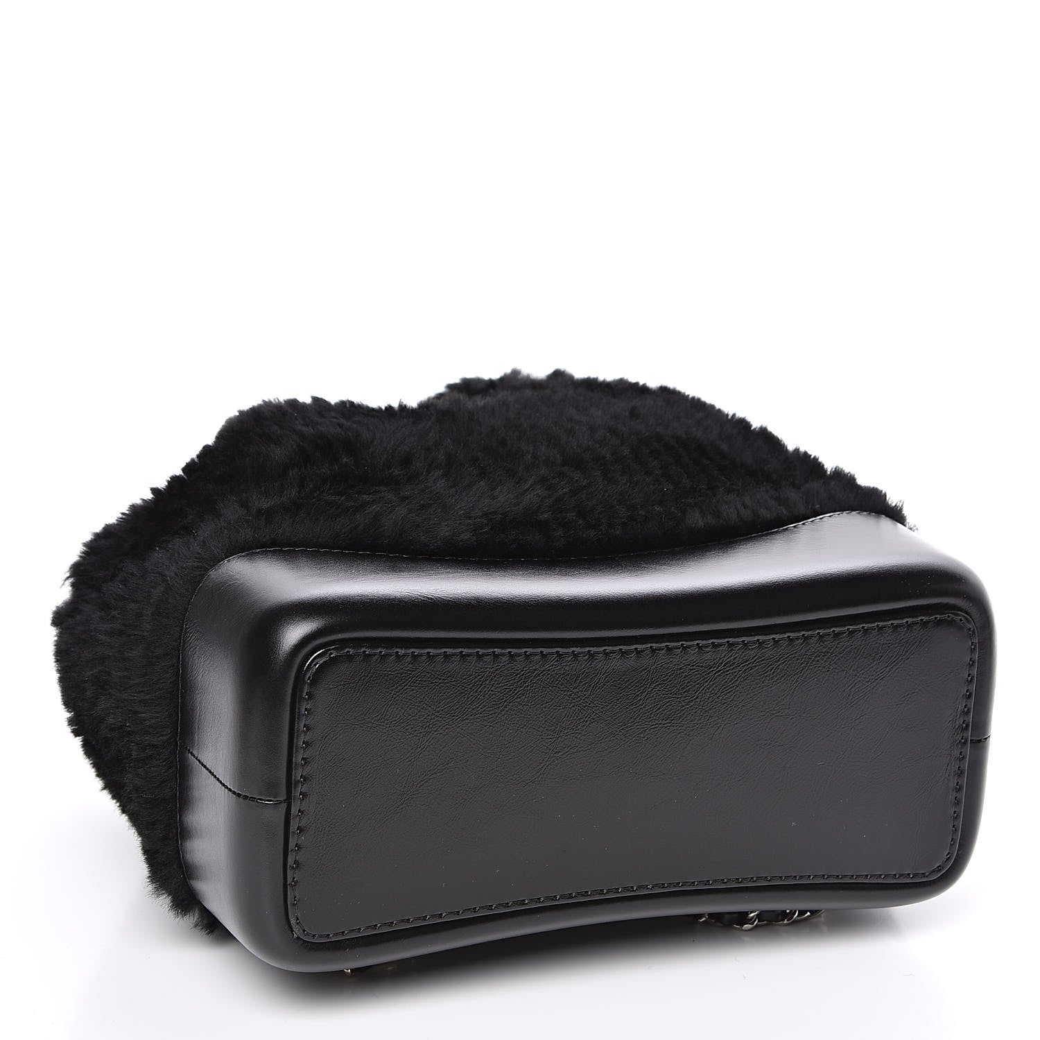 Chanel Shearling Small Gabrielle Backpack Black 4 of 10