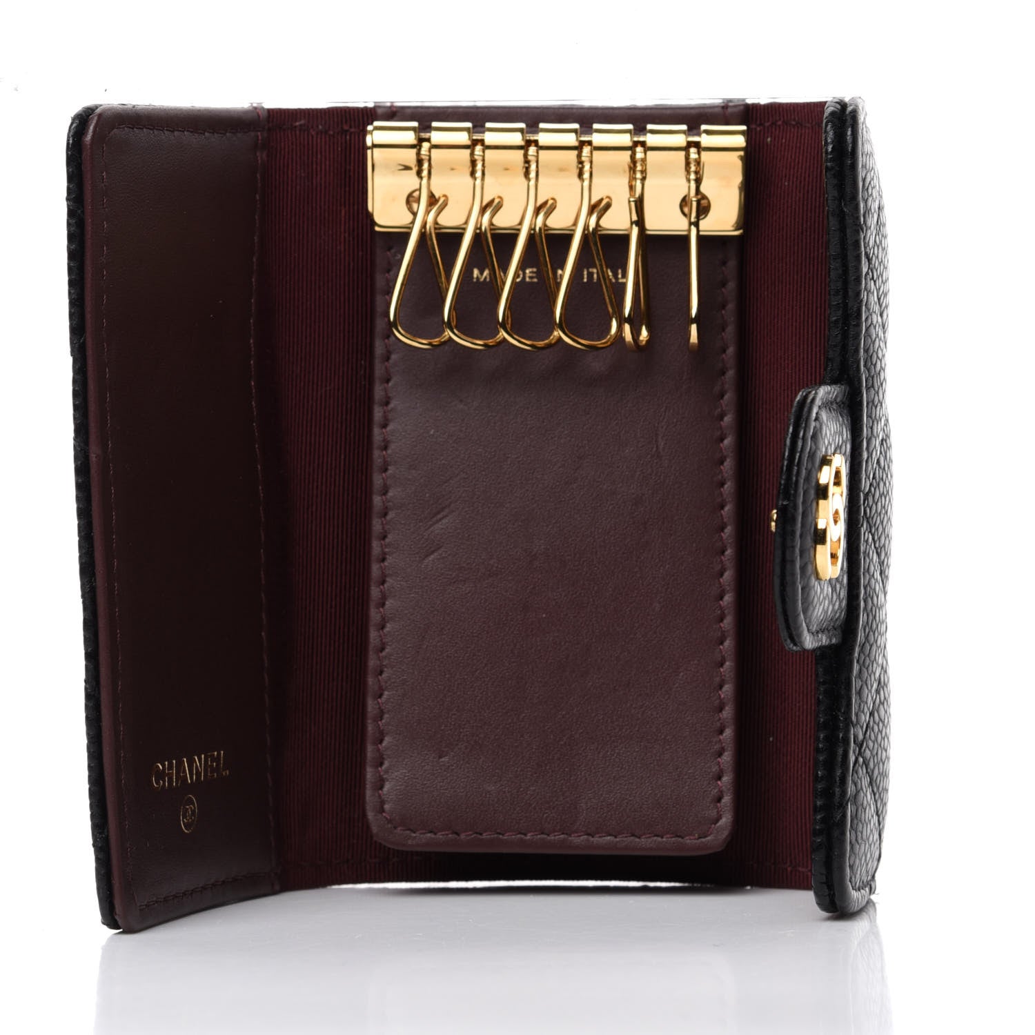 Chanel Caviar Quilted 6 Key Holder Black 5 of 9