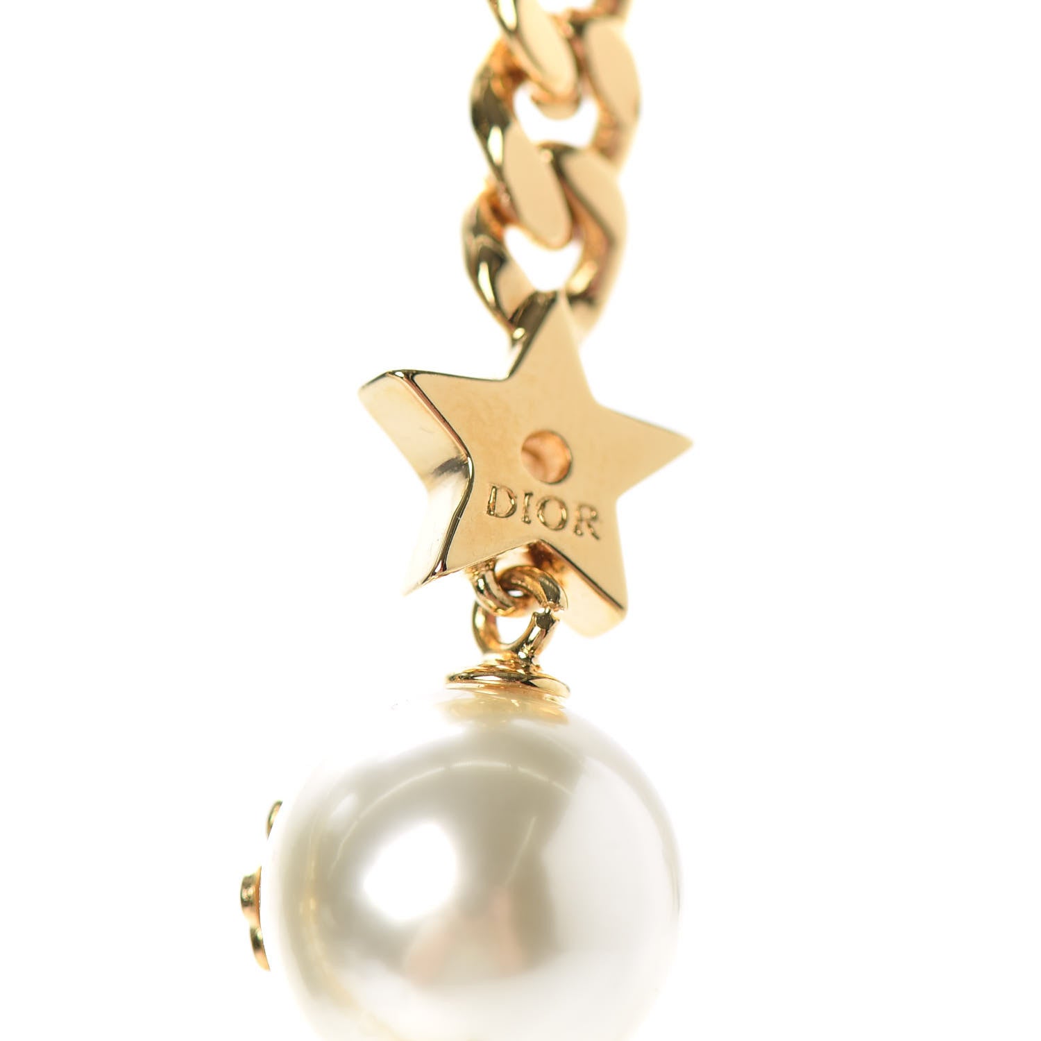 Christian Dior Pearl Charms Necklace Gold 5 of 6
