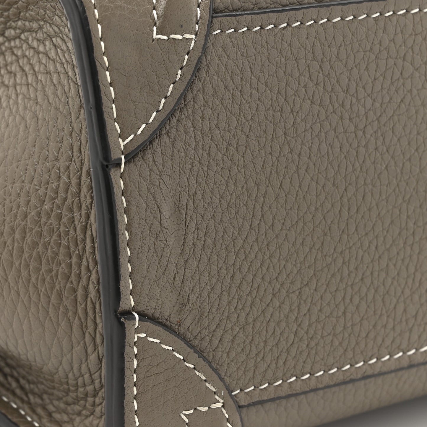 Drummed Calfskin Nano Luggage Souris