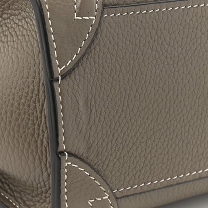 Celine Drummed Calfskin Nano Luggage Souris 12 of 15