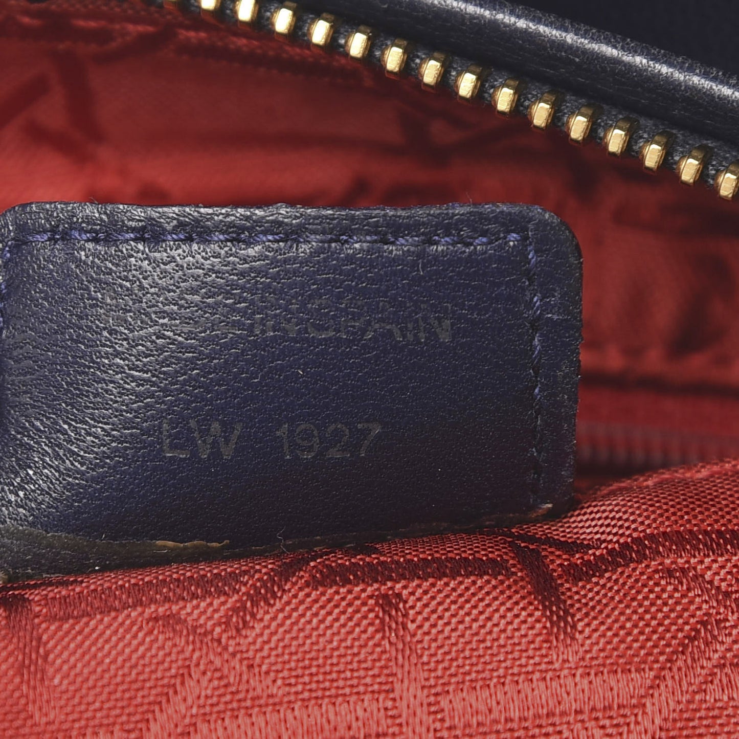 Lambskin Cannage Medium Lady Dior Navy Blue