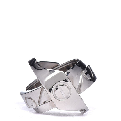 Cartier 18K White Gold 7mm Astro LOVE Ring 50 5.25 6 of 7