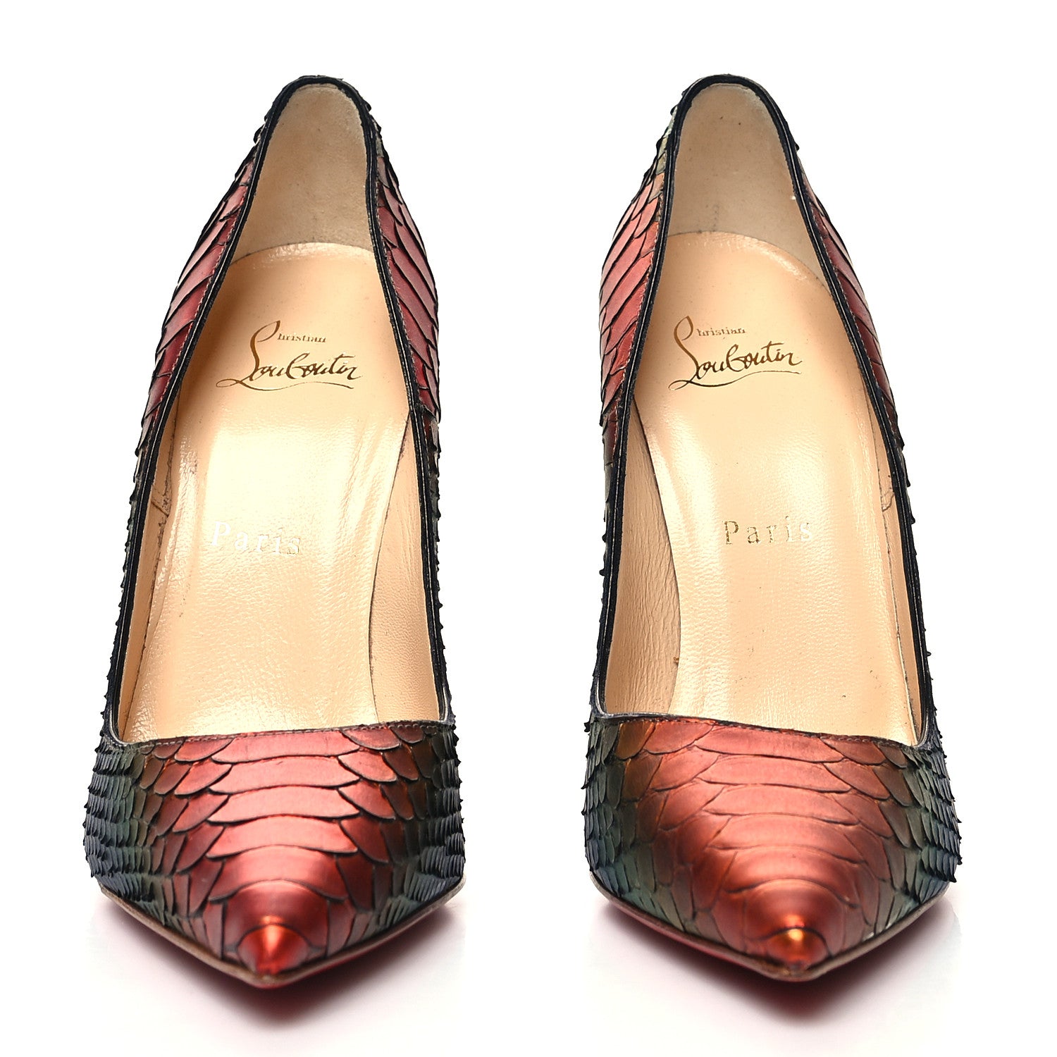 Christian Louboutin Metallic Snakekin So Kate 120 Pumps 37.5 Multicolor 2 of 7