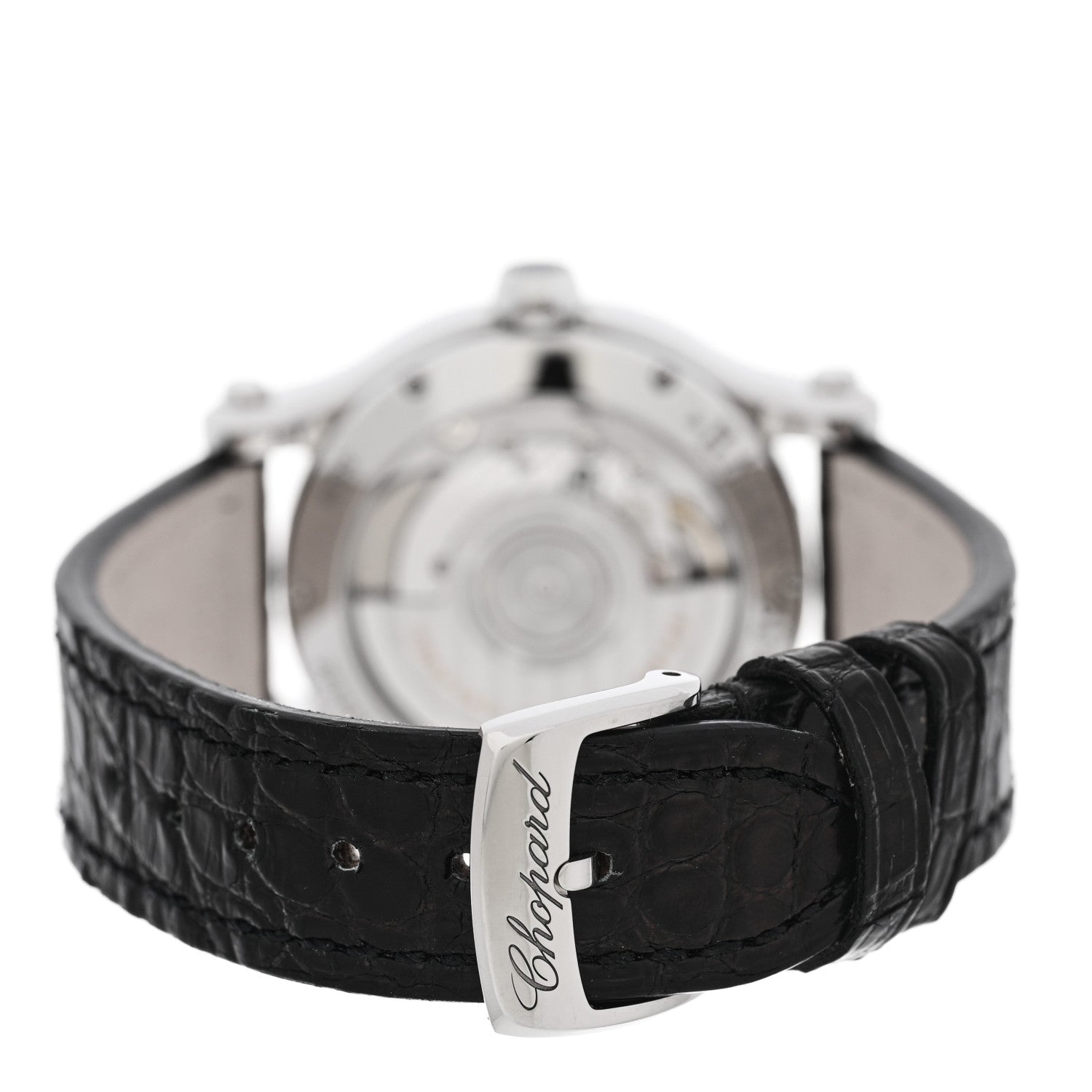 Chopard Stainless Steel Alligator 7 Diamond 36mm Happy Sport Automatic Watch 3 of 6