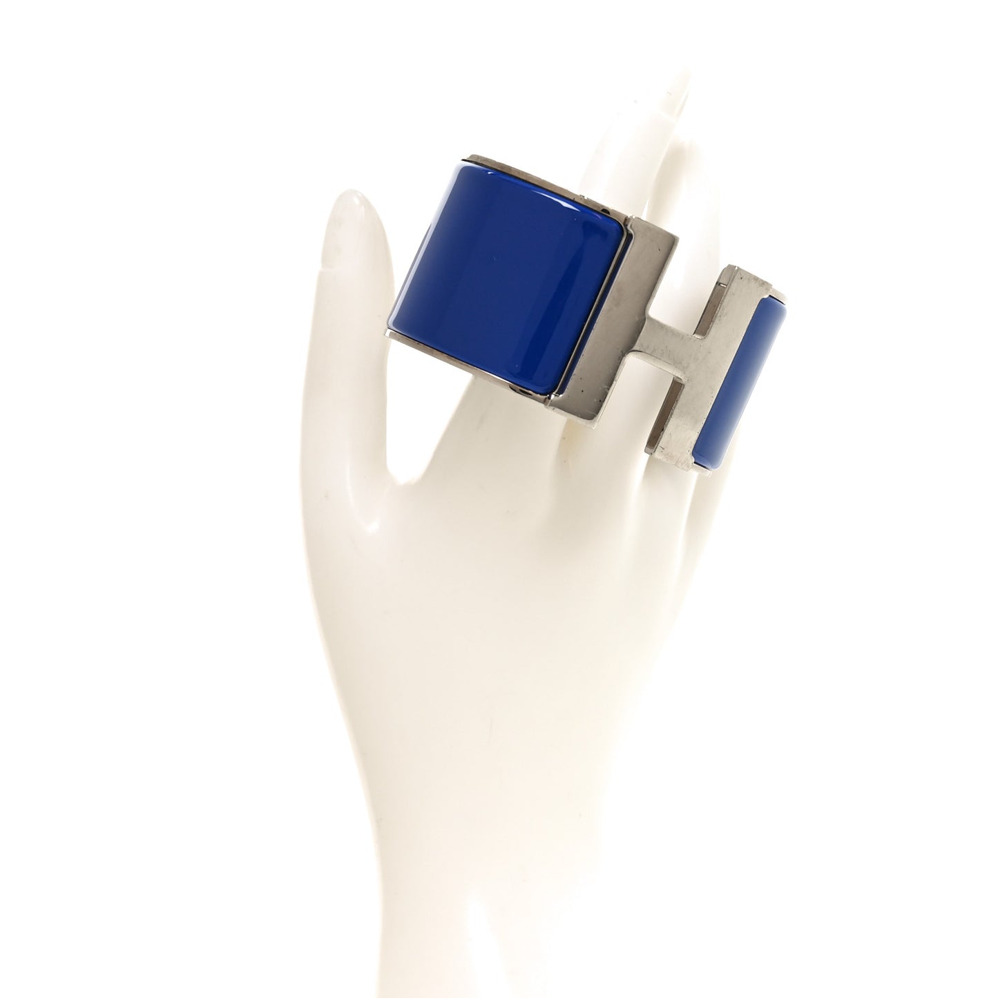 Enamel Extra Wide Clic Clac H Bracelet GM Bleu Electrique