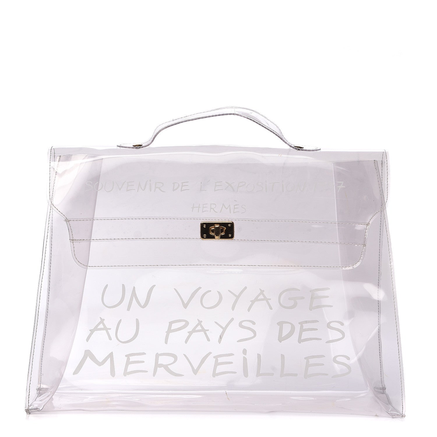 Hermes Vinyl Souvenir De L'Exposition Kelly Transparent 2 of 9