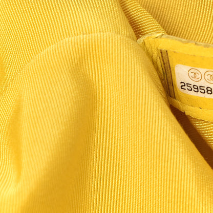 Chanel Crumpled Calfskin PVC Quilted Backpack Yellow 8 of 15
