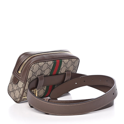 Gucci GG Supreme Monogram Web Small Ophidia Belt Bag 105 42 Dark Brown 3 of 9