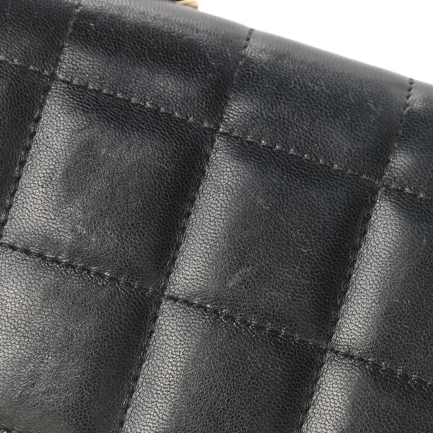 Lambskin Quilted Mini Chocolate Bar Flap Black