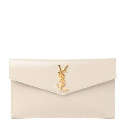 Saint Laurent Smooth Shiny Calfskin Uptown Pouch Crema Soft 1 of 5