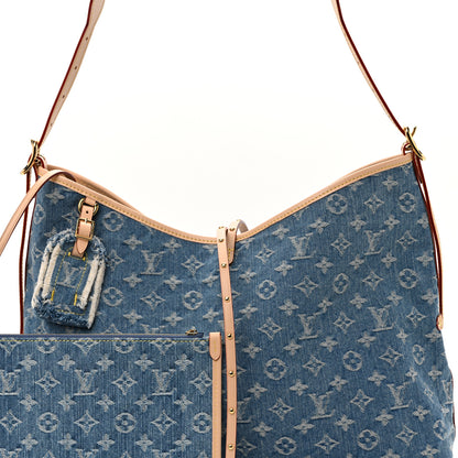 Louis Vuitton Monogram Denim CarryAll MM Blue 8 of 10