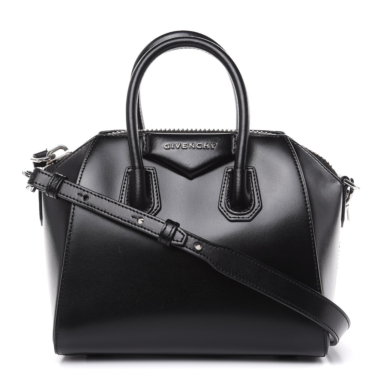 Givenchy Shiny Lord Calfskin Mini Antigona Black 1 of 9