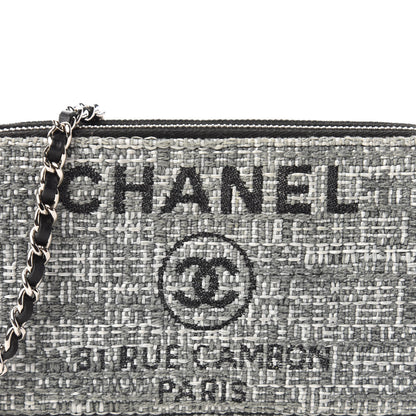 Chanel Canvas Small Deauville Clutch With Chain Charcoal 10 of 11