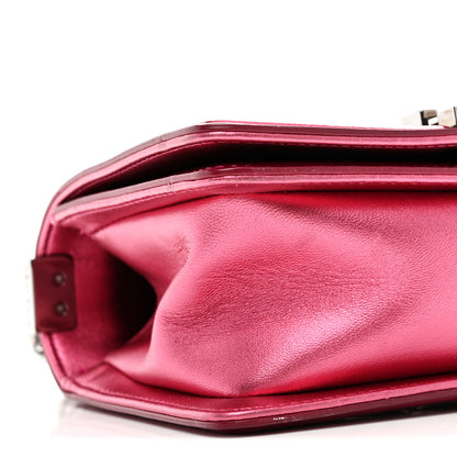 Chanel Metallic Patent Calfskin Quilted Small Boy Flap Pink 9 of 10