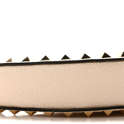 Valentino Garavani Grainy Calfskin Mini Rockstud Hobo Ivory 8 of 10