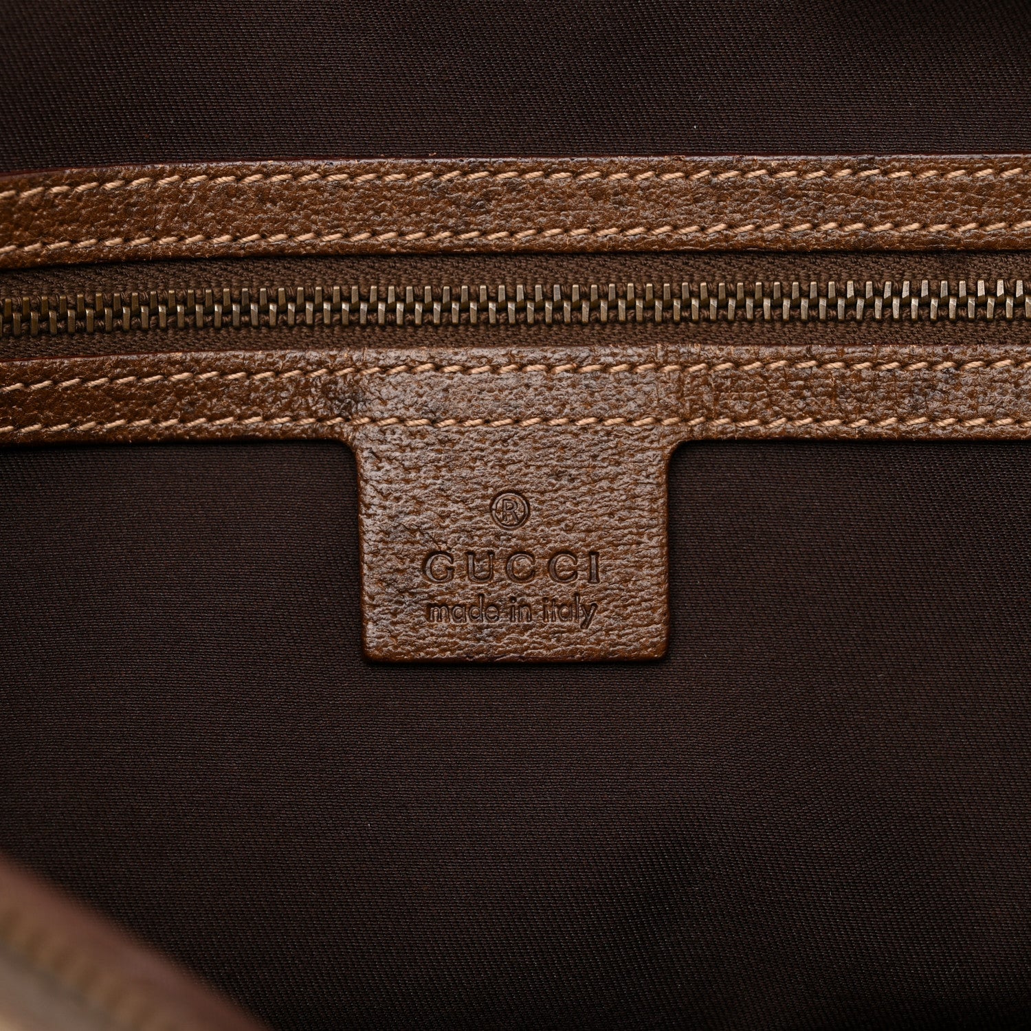 Gucci Monogram Pelham Studded Shoulder Bag Brown 6 of 13