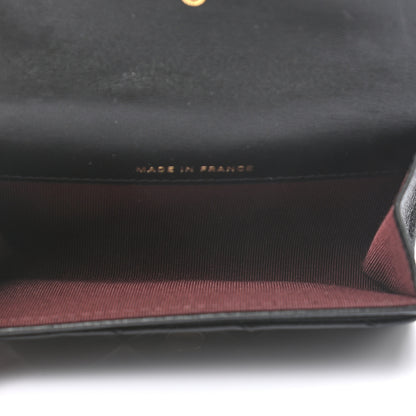 Chanel Lambskin Quilted Flap Card Holder Wallet Black 5 of 9