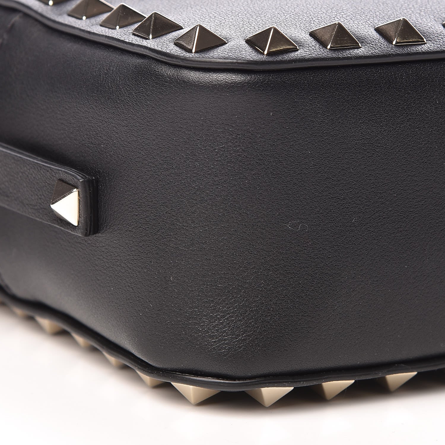 Valentino Garavani Calfskin Rockstud Camera Crossbody Bag Black 7 of 9
