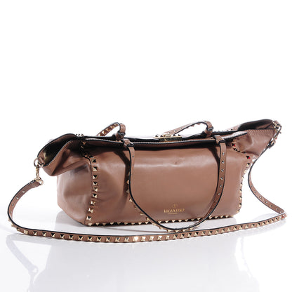 Valentino Garavani Vitello Medium Rockstud Tote Beige 3 of 8