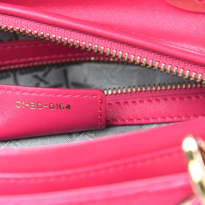Christian Dior Lambskin Cannage Medium Lady Dior Pink 7 of 12