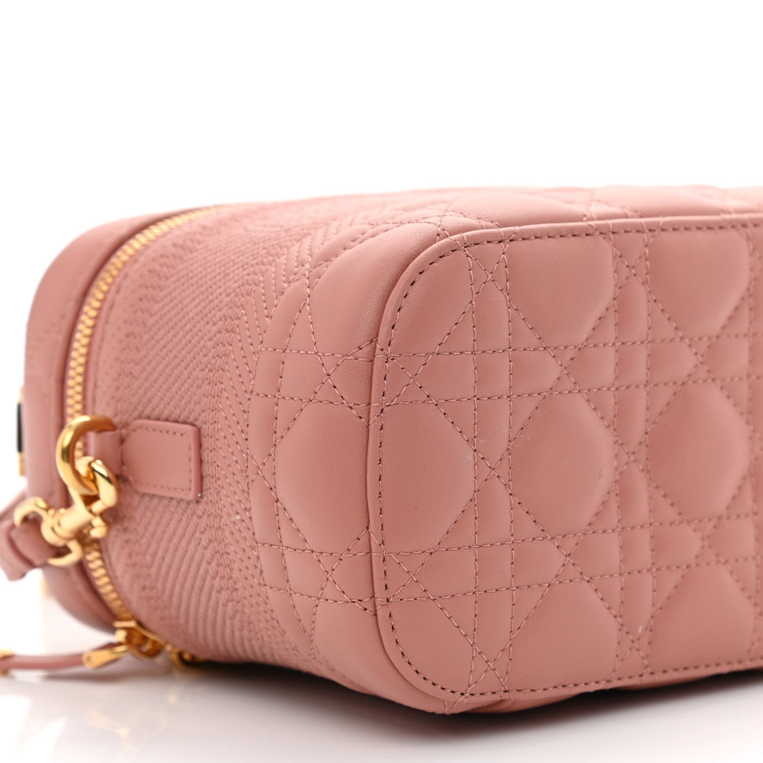 Christian Dior Lambskin Cannage Small Diortravel Vanity Case Pink 9 of 10