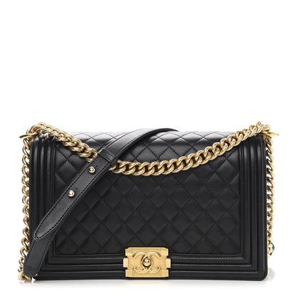 Chanel Lambskin Quilted New Medium Boy Flap Black 1 of 14