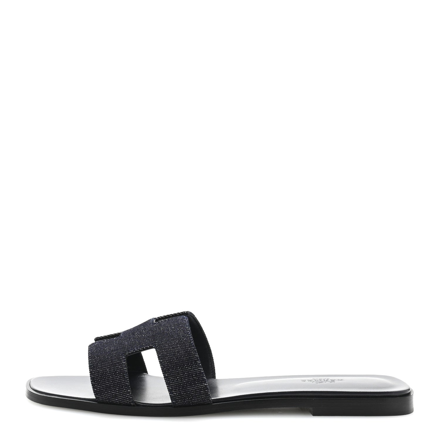 Hermes Denim Canvas Oran Sandals 41 Bleu Brut 1 of 10