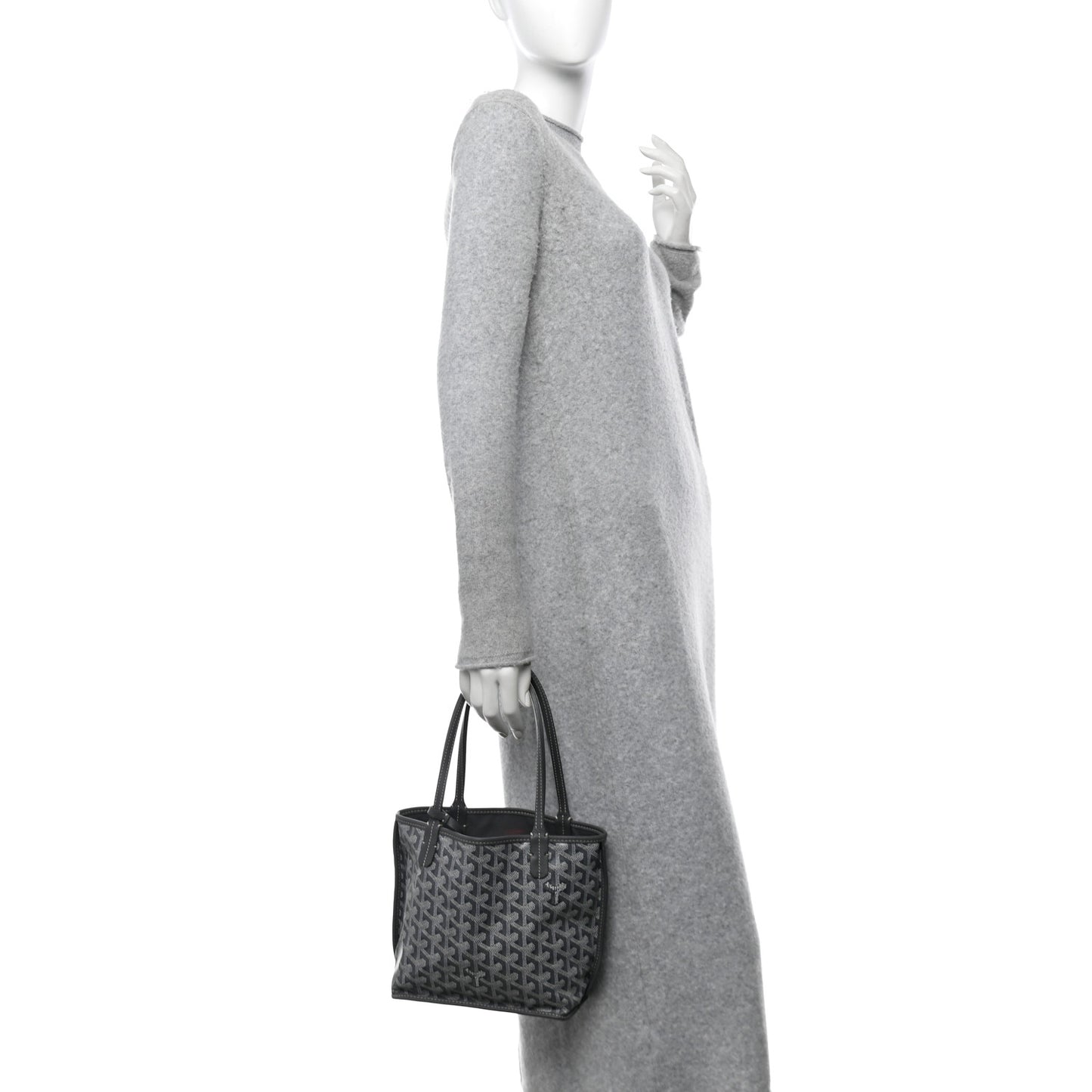 Goyardine Reversible Mini Anjou Grey