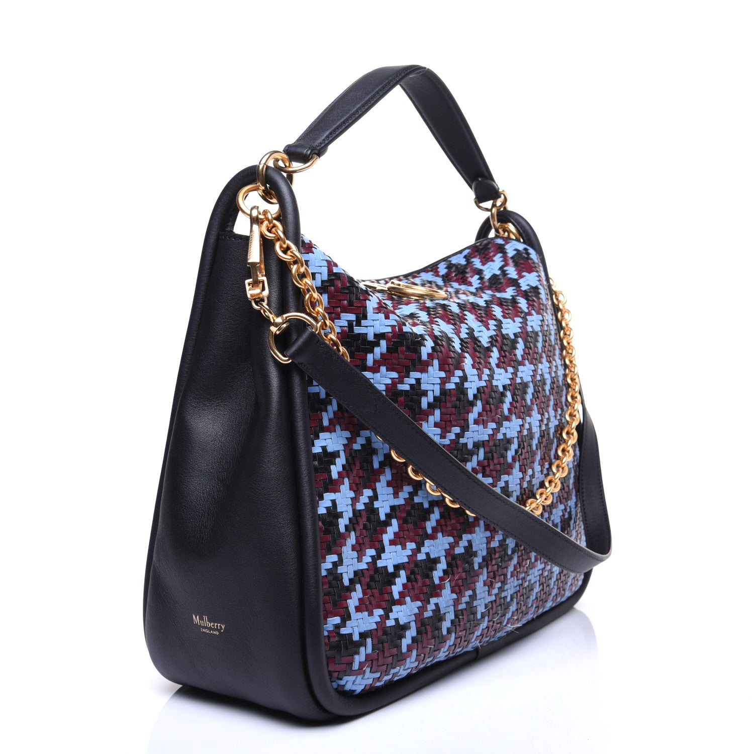 Mulberry Nappa Woven Houndstooth Leighton Pale Slate 3 of 13