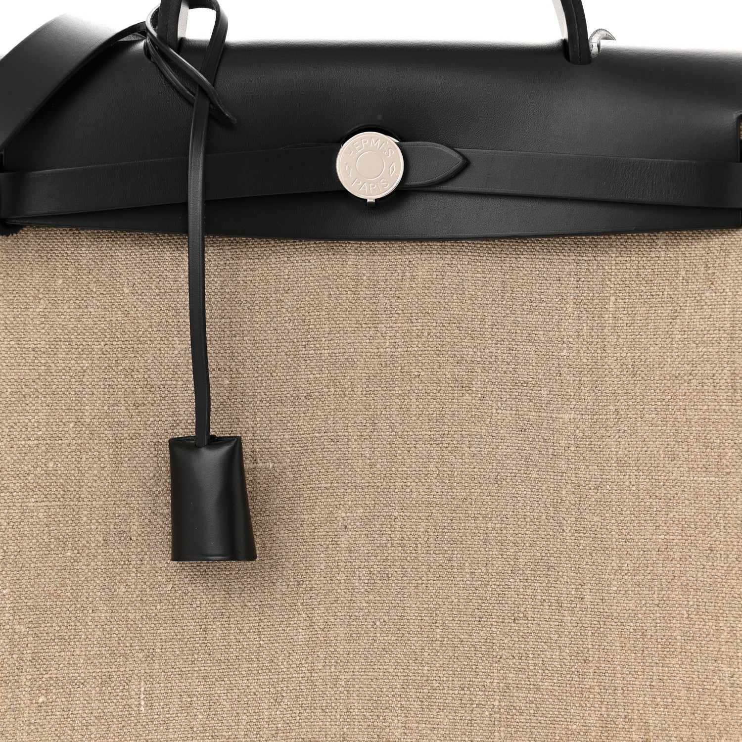 Hermes Toile De Camp Vache Hunter Herbag Zip Retourne 31 PM Ficelle Black 9 of 12