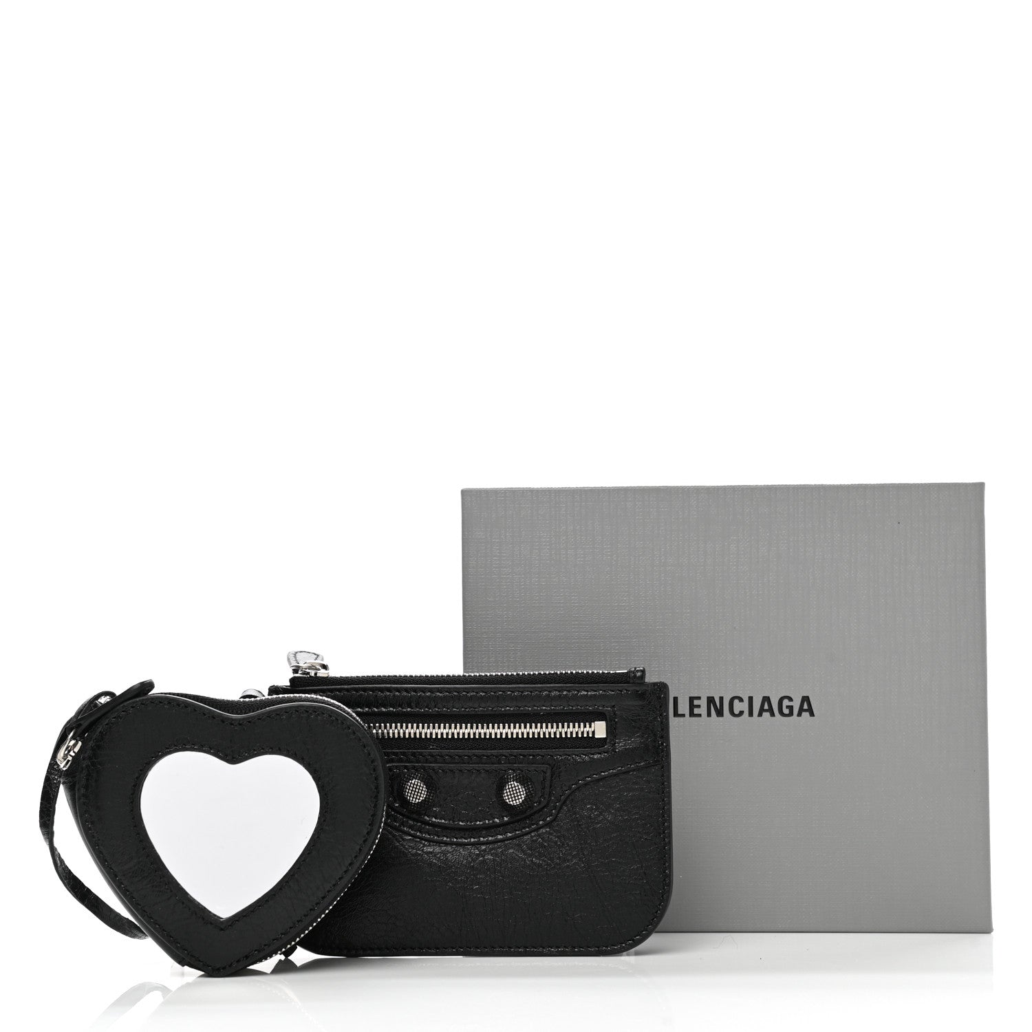 Balenciaga Agneau Le Cagole Clip On Card Mirror Black 11 of 11